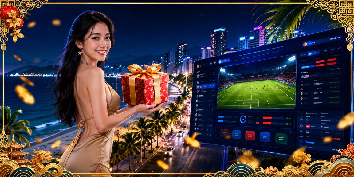 Người dùng Nha Trang theo dõi kèo thể thao bên bờ biển buổi tối